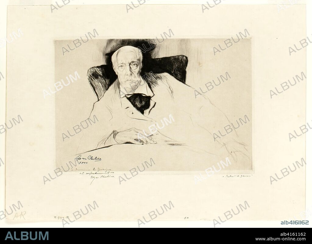 Alfred Stevens. Edgar Chahine; French, 1874-1947. Date: 1900. Dimensions: 143 × 214 mm (image); 150 × 221 mm (plate); 235 × 326 mm (sheet). Drypoint on ivory wove paper. Origin: France.