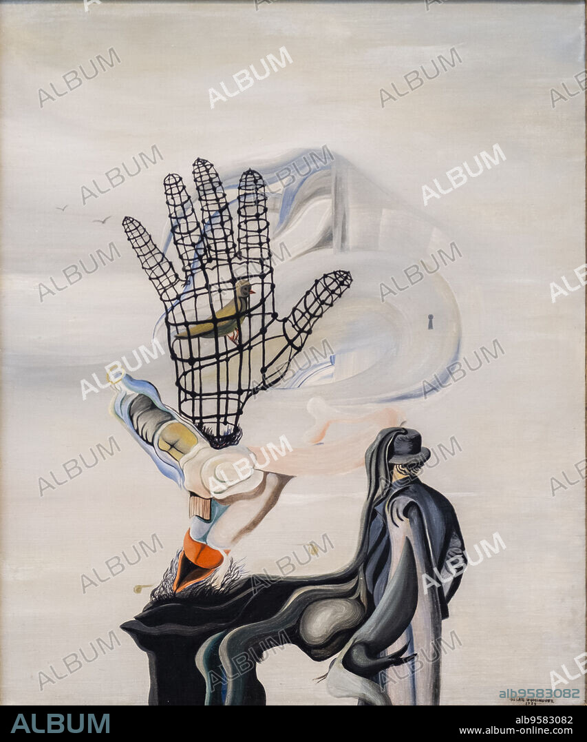 ÓSCAR DOMÍNGUEZ. Le Chasseur -The hunter-, Óscar Dominguez, 1933, Oil on canvas, Museo de Bellas Artes, Bilbao, Spain.