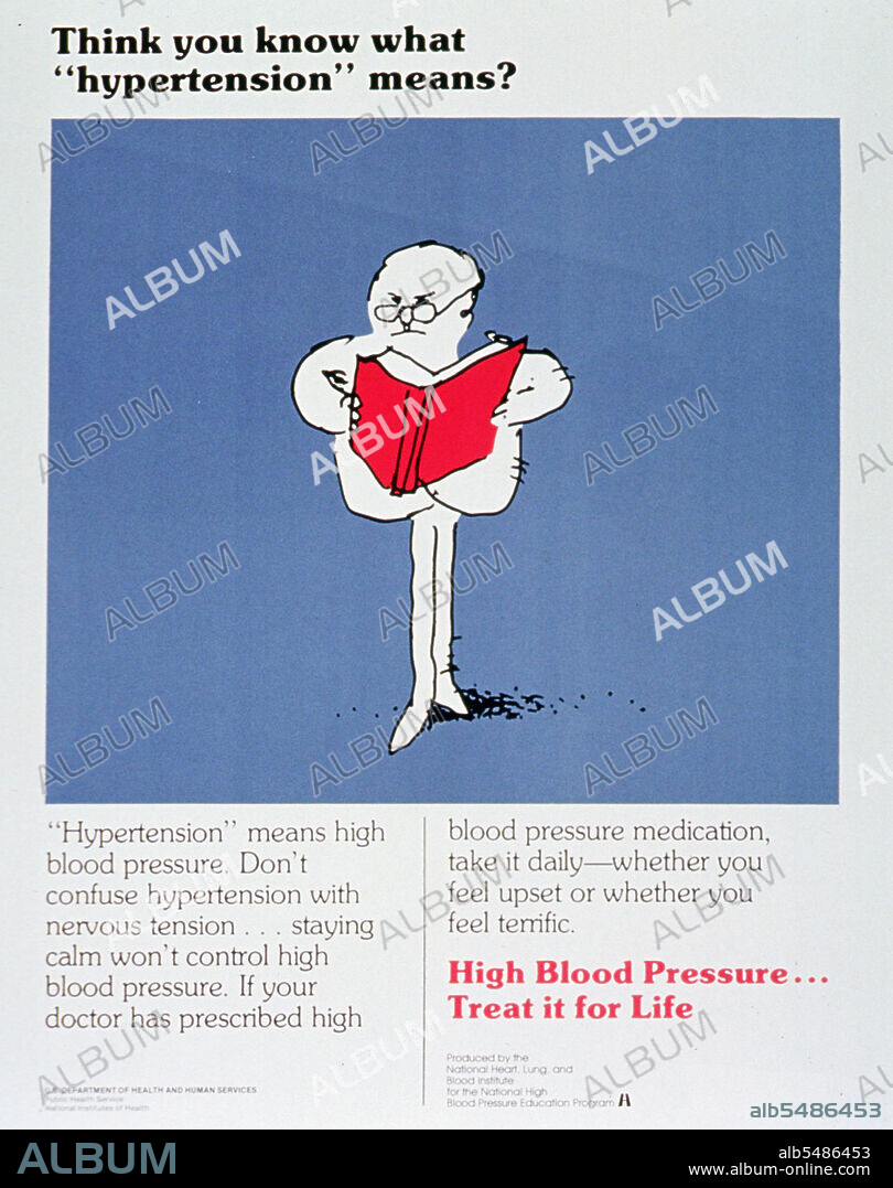 High blood pressure poster - Think you know what 'hypertension' means?.
