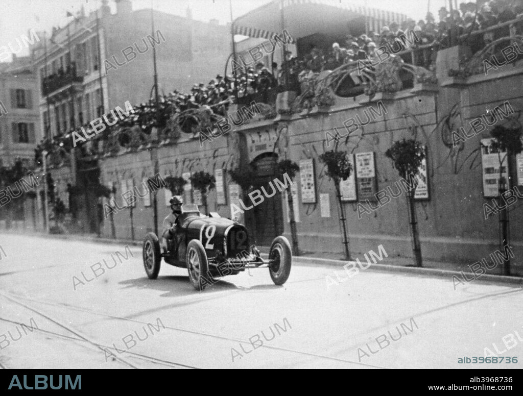 William Grover-Williams in a Bugatti 35B, in the Monaco Grand Prix, 1929. He went on to win this inaugural Grand Prix in Monaco. In 1930 he won the French GP at Le Mans, and in 1931 won the the Belgian Grand Prix.