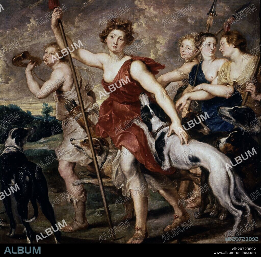 PEDRO PABLO RUBENS TALLER. DIANA CAZADORA - 1617-1620 - OLEO/LIENZO - 184x199 cm - BARROCO FLAMENCO - NP 1727.