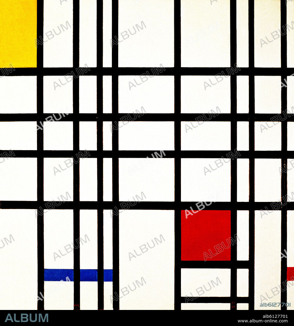PIET MONDRIAN (1872-1944) PIET MONDRIAAN. 'Composición con rojo, amarillo y azul', 1937-1942, Óleo sobre lienzo, 72,5 x 69 cm.