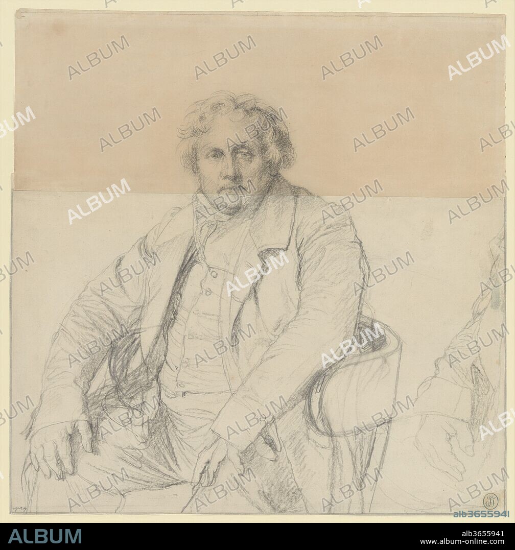 Study for the Portrait of Louis-François Bertin (1766-1841). Artist: Jean Auguste Dominique Ingres (French, Montauban 1780-1867 Paris). Dimensions: 13 3/4 x 13 9/16 in.  (34.9 x 34.5 cm). Date: n.d..