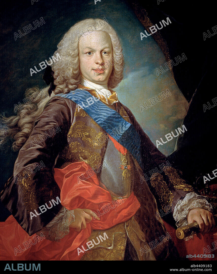 LUIS MICHAEL VAN LOO (1713-1759). FERNANDO VI REY DE ESPAÑA . MADRID 1713 - 1759 OLEO DE LUIS MICHAEL VAN LOO RETRATO, MEDIO CUERPO MINISTERIO DE ASUNTOS EXTERIORES. MADRID.
