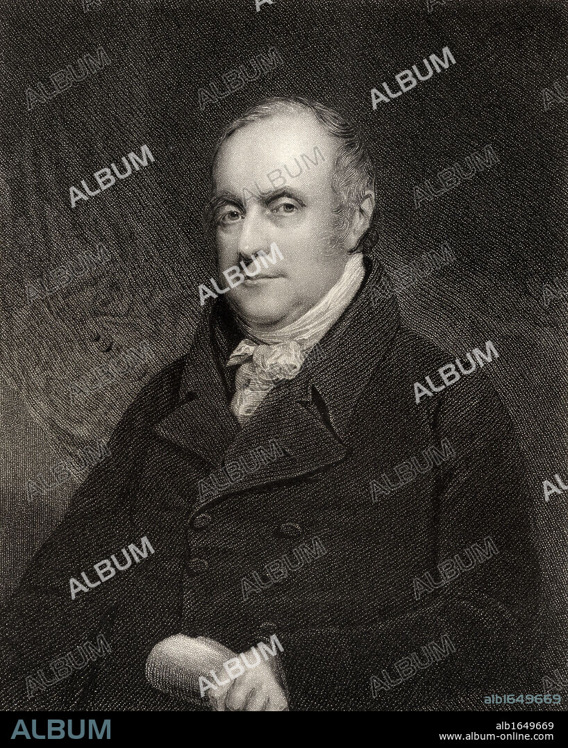 Sir Benjamin Hobhouse 1st Baronet 1757 to 1831 British politician Engraved by J Cochran after J Jackson From the book National Portrait Gallery volume IV published c 1835.