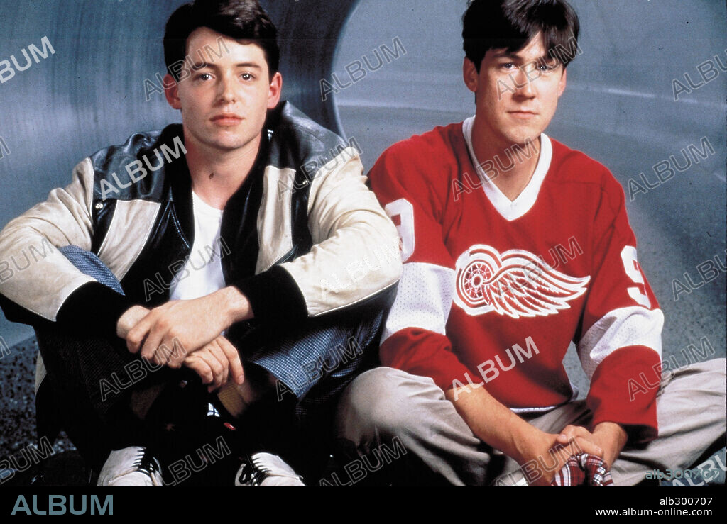 ALAN RUCK and MATTHEW BRODERICK in FERRIS BUELLER'S DAY OFF, 1986, directed by JOHN HUGHES. Copyright PARAMOUNT PICTURES.
