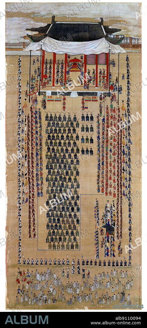 Korean Special Civil and Military Service Examinations, 1795 Lady Hyegyeong, King Jeongjo's mother, was presented with a screen of such magnificent scale and stunning precision that she rewarded each of the seven artists. The artists were Choe Deuk-hyeon, Kim Deuk-sin, Yi Myeong-gyu, Jang Han-jong (1768 - 1815), Yun Seok-keun, Heo Sik (1762 - ?) and Yi In-mun. From the time of Joseon Dynasty (1392 - 1910).