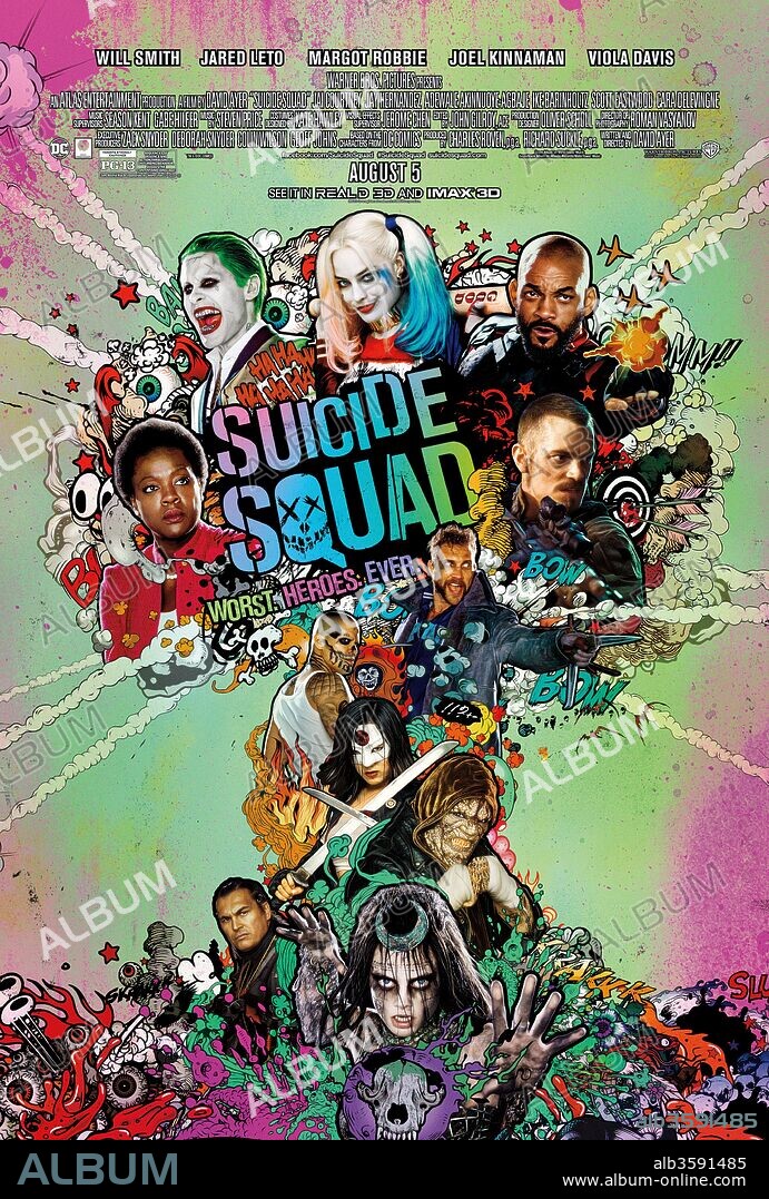 Poster of SUICIDE SQUAD, 2016, directed by DAVID AYER. Copyright WARNER BROS PICTURES.