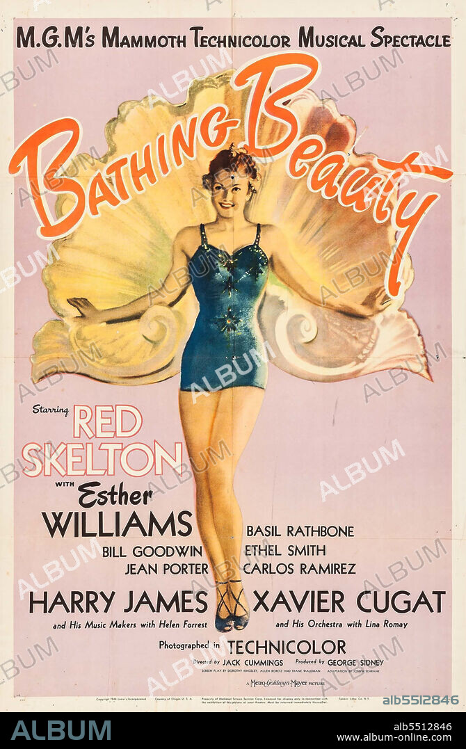 ESTHER WILLIAMS en ESCUELA DE SIRENAS, 1944 (BATHING BEAUTY), dirigida por GEORGE SIDNEY. Copyright M.G.M.