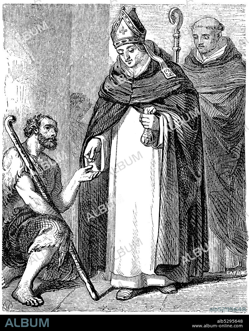 San Antonino de Florencia (1389-1459), fraile dominico italiano de la Orden de los Predicadores, arzobispo de Florencia. Grabado de 1852.