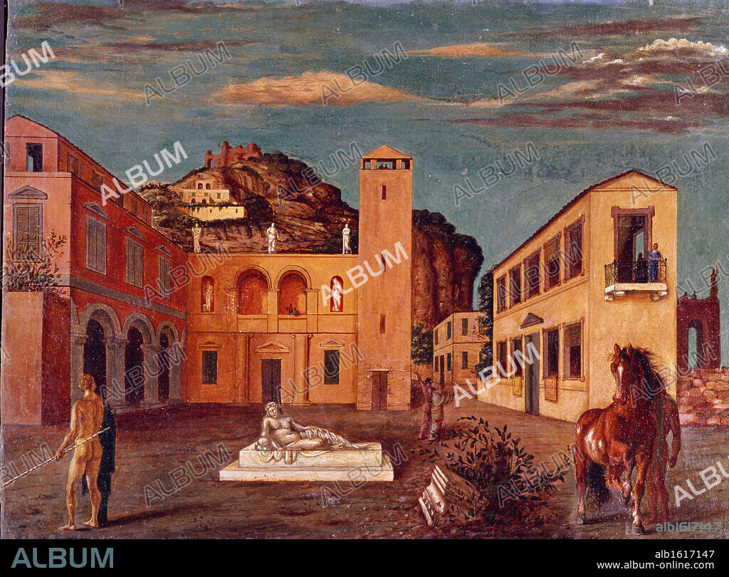 Place D'Italie by Giorgio de Chirico, 1888-1978.