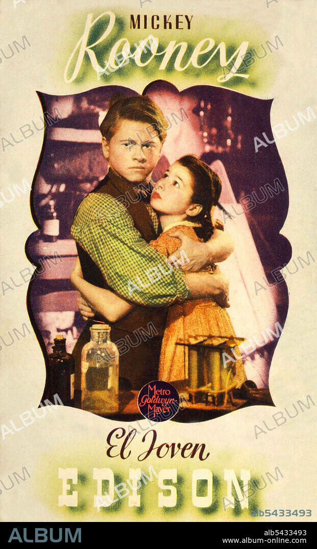 MICKEY ROONEY en EL JOVEN EDISON, 1940 (YOUNG TOM EDISON), dirigida por NORMAN TAUROG. Copyright M.G.M.