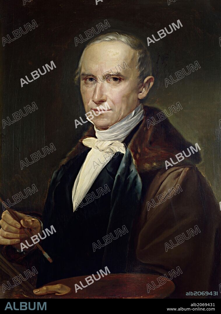 JOSE MADRAZO. José de Madrazo y Agudo / 'Autorretrato', Hacia 1840, Escuela Española, Óleo sobre Papel, 73,5 cm x 56 cm, P04470.