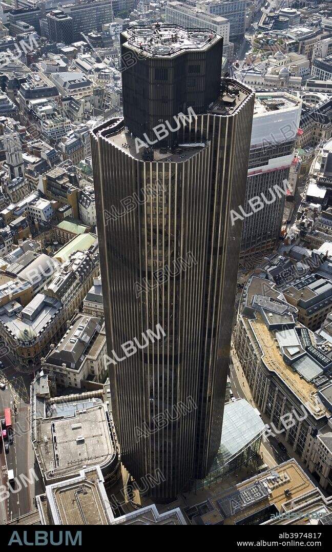 Tower 42, London, 2006. An aerial view of the building formerly known as the Natwest Tower.