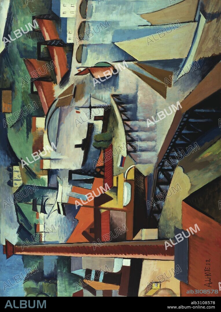 ANDRÉ LHOTE. Entrada de la dársena de flotaje de Burdeos/1912.