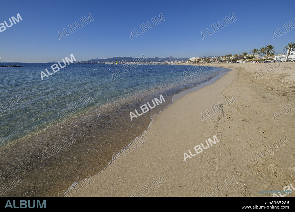 Ciudad Jardin beach, Palma, Mallorca, Balearic Islands, Spain.