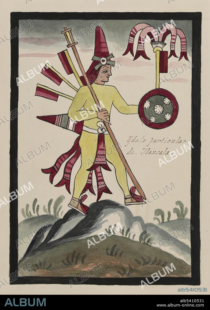Quetzalcoatl was a god of creation, linked to fertility and resurrection. The design of the god’s cape, hat, and loincloth represent the wings of a butterfly, symbol of fallen soldiers. Quetzalcoatl is a Mesoamerican deity whose name comes from the Nahuatl language and has the meaning of "feathered serpent". Quetzalcoatl was related to gods of the wind, of Venus, of the dawn, of merchants and of arts, crafts and knowledge. He was also the patron god of the Aztec priesthood, of learning and knowledge. Quetzalcoatl was one of several important gods in the Aztec pantheon along with the gods Tlaloc, Tezcatlipoca and Huitzilopochtli. To the Aztecs, Quetzalcoatl was, as his name indicates, a feathered serpent, a flying reptile (much like a dragon), who was a boundary maker and transgressor between earth and sky. He was also a creator deity having contributed essentially to the creation of Mankind. The Tovar Codex (16th century) contains detailed information about the rites and ceremonies of the Aztecs. Illustration taken from a 19th century transcript of Juan de Tovar's Historia de la benida de los yndios apoblar a Mexico (the Co´dice Tovar).