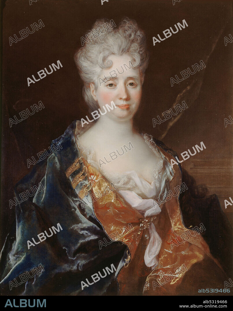 LARGILLIèRE, NICOLAS, DE. Portrait of Anne-Thérèse de Marguenat de Courcelles, marquise de Lambert (1647-1733).
