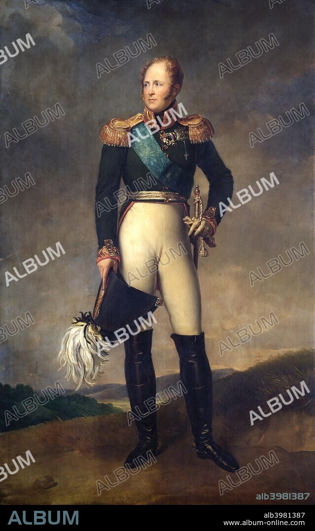 Portrait of Tsar Alexander I of Russia, 1817. Presented to the Duke of Wellington by the Tsar in 1817. From the collection of Apsley House, London.