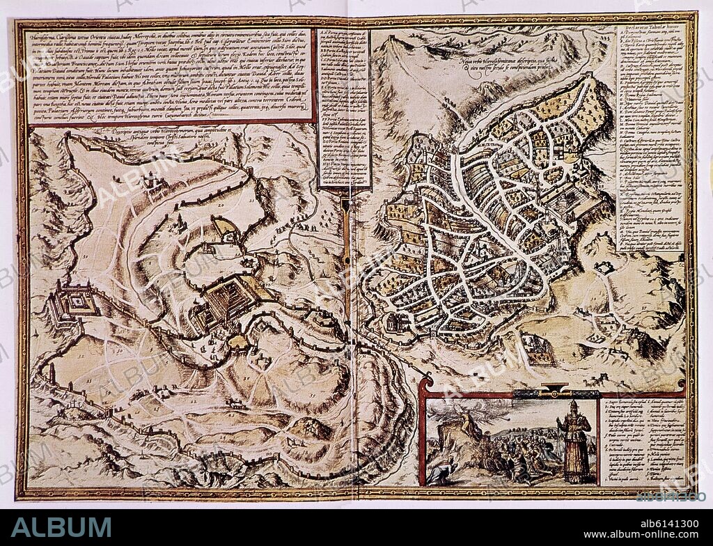 MAPA DE JERUSALEM 1575.
