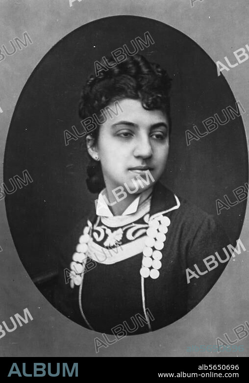 Borghi-Mamo, Erminia; ital. Sängerin. (Altistin); Bologna 9.8.1826 - ebd. 10.9.1901. Porträtaufnahme, um 1875.