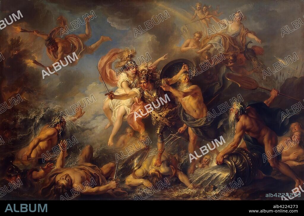 CHARLES-ANTOINE COYPEL. 'Fury of Achilles'. France, 1737. Dimensions: 147x195 cm.