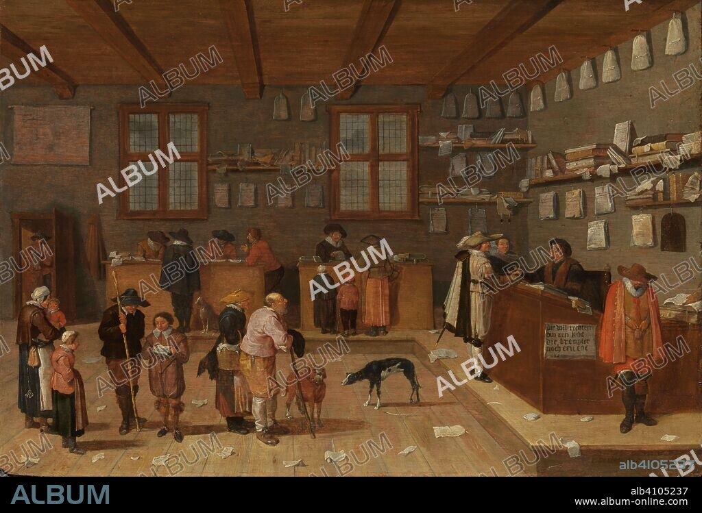 PIETER DE BLOOT. The Lawyer's Office. Dating: 1628. Measurements: h 57 cm × w 83 cm; d 7 cm.