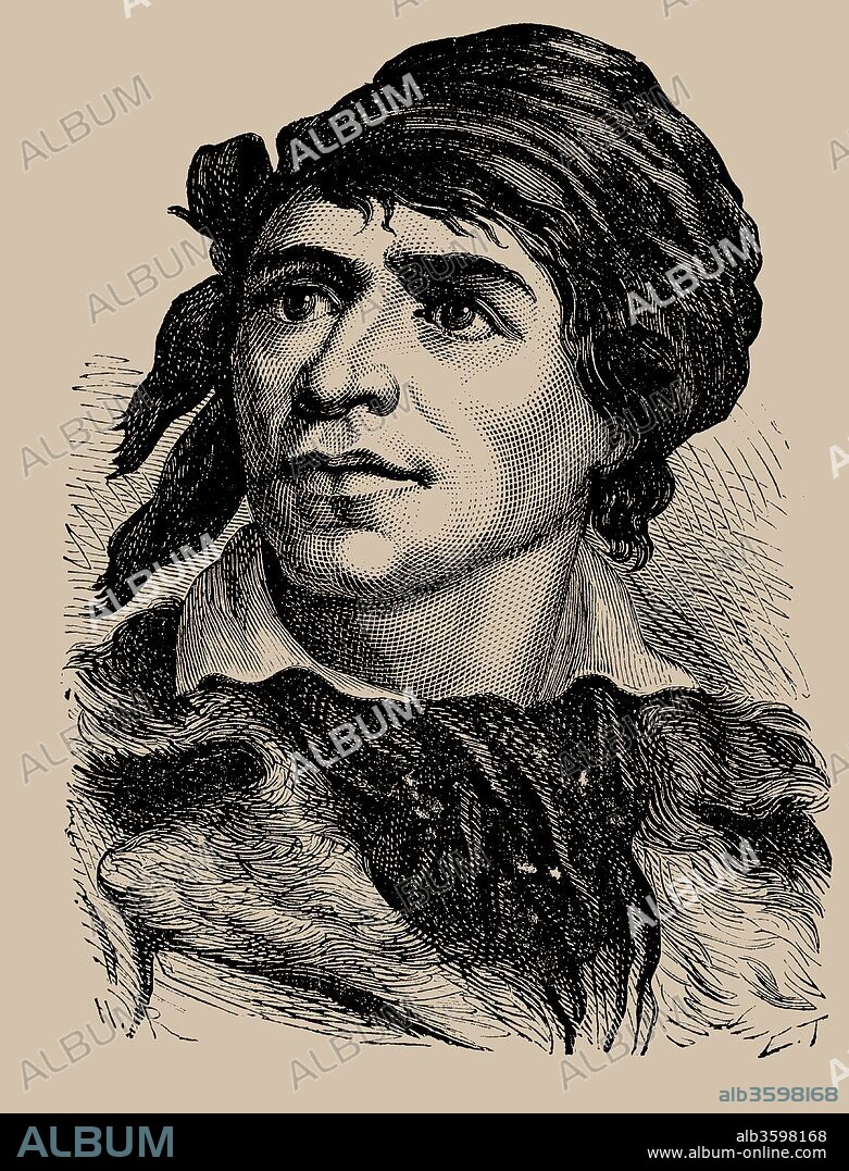 ANONYMOUS. Portrait of Jean-Paul Marat (1743-1793).