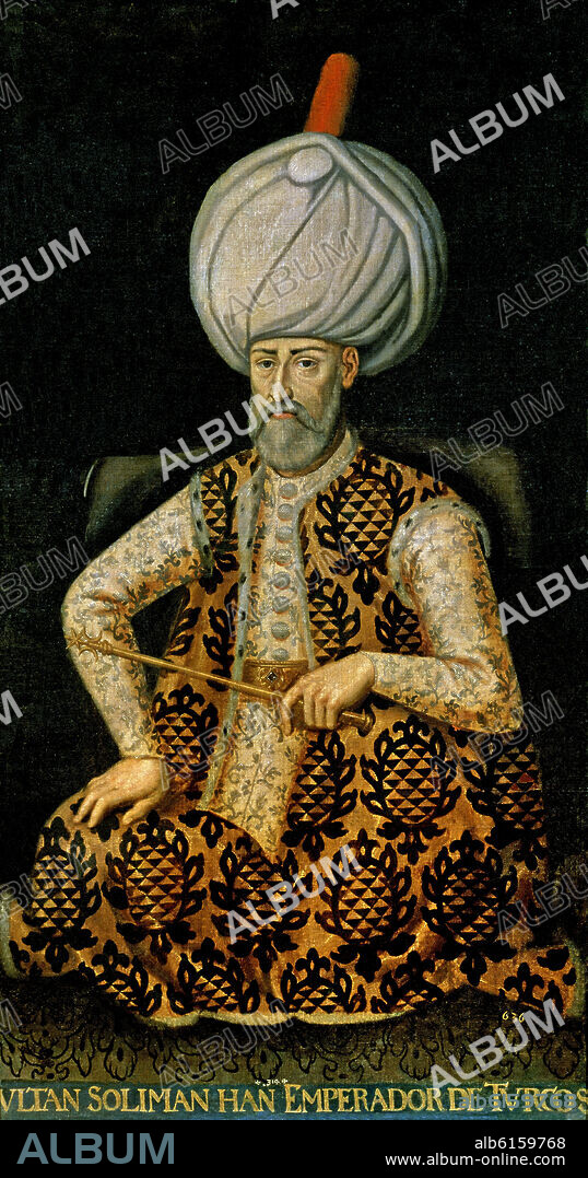 ANONIMO ITALIANO. SULTAN SOLIMAN I EL MAGNIFICO - EMPERADOR DE LOS TURCOS - SIGLO XVII - O/L - 176x90 - Nº INVENTARIO 131.
