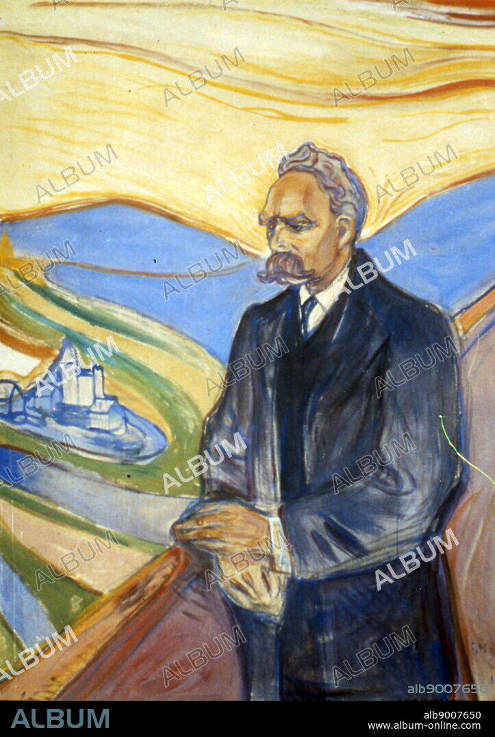 Friedrich Nietzsche, 1906. Oil on canvas, portrait by Edvard Munch. Thielska Galleriet, Stockholm, Sweden. Friedrich Wilhelm Nietzsche (1844 - 1900) was a German philosopher whose work has exerted a profound influence on Western philosophy and modern intellectual history.