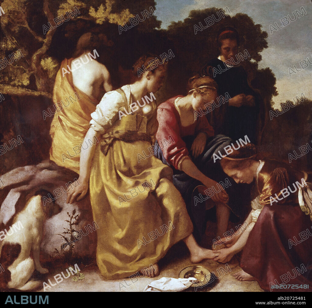 JOHANNES VERMEER (1632-1675). 'Diana and her Companions', 1655-1656, Oil on canvas, 98,5 x 105 cm.