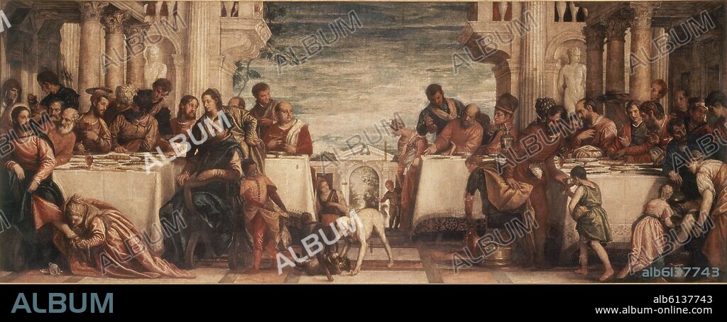 PABLO VERONES O PAOLO VERONESE (1528-1588). CENA EN CASA DEL FARISEO.