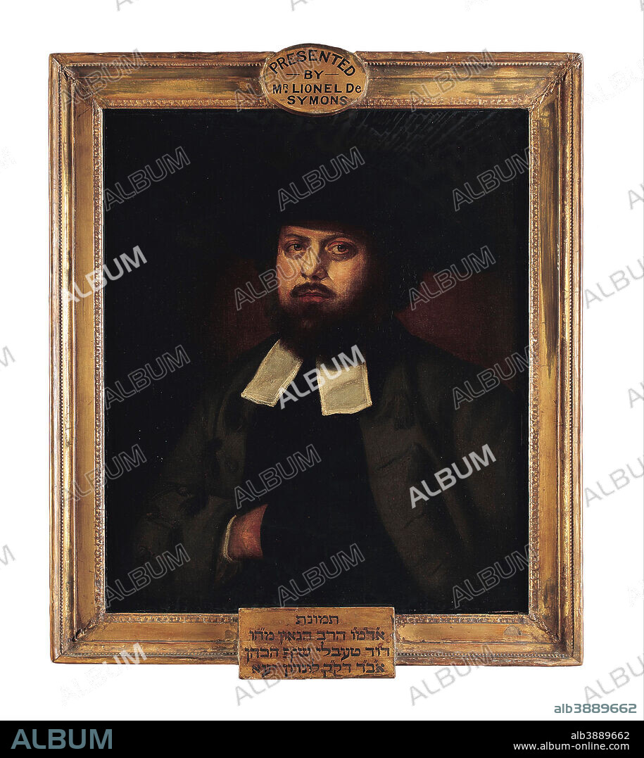 UNKNOWN. Rabbi David Tebele Schiff. Date/Period: 18th century. Oil painting. Height: 940 mm (37 in); Width: 780 mm (30.70 in).