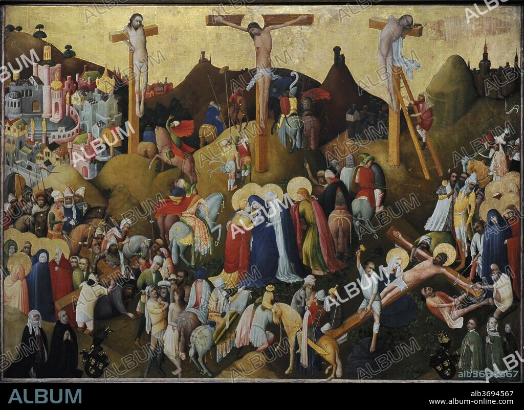 Master of the Wasservass Calvary (active in Cologne, 1415-1435). Calvary of the Wasservass Family, 1420-1430. Wallraf-Richartz Museum. Cologne. Germany.