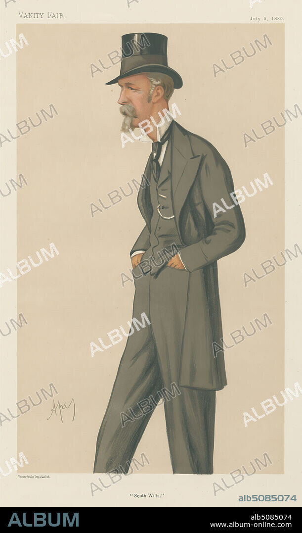 Politicians - Vanity Fair - 'South Wilts'. The Viscout Folkestone. July 3, 1880, Carlo Pellegrini, 18391889, Italian, 1880, Chromolithograph.