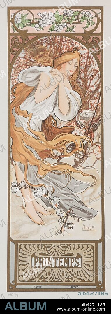 ALFONS MARIE MUCHA. Les Saisons. Printemps.