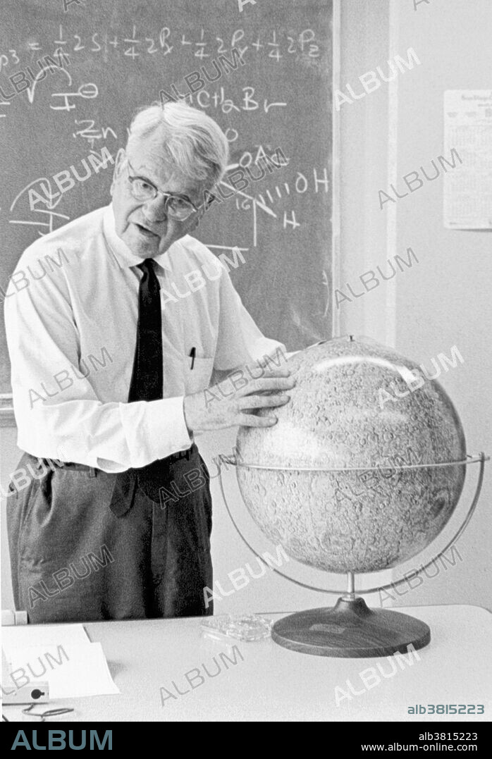 Harold Clayton Urey (April 29, 1893 - January 5, 1981) was an American physical chemist .He received his PhD in 1923, and was awarded a fellowship by the American-Scandinavian Foundation to study at the Niels Bohr Institute in Copenhagen. He was a research associate at Johns Hopkins University before becoming an associate professor of Chemistry at Columbia University. In 1931, he began work with the separation of isotopes that resulted in the discovery of deuterium and earned him the Nobel Prize in Chemistry in 1934. During WWII Urey turned his knowledge of isotope separation to the problem of uranium enrichment. He headed the group located at Columbia University that developed isotope separation using gaseous diffusion. Urey speculated that the early terrestrial atmosphere was probably composed of ammonia, methane, and hydrogen. One of his Chicago graduate students was Stanley Miller, who showed in the Miller-Urey experiment that, if such a mixture be exposed to electric sparks and water, it can interact to produce amino acids, commonly considered the building blocks of life. Work with isotopes of oxygen led to pioneering the new field of paleoclimatic research. He died in 1981 at the age of 87.