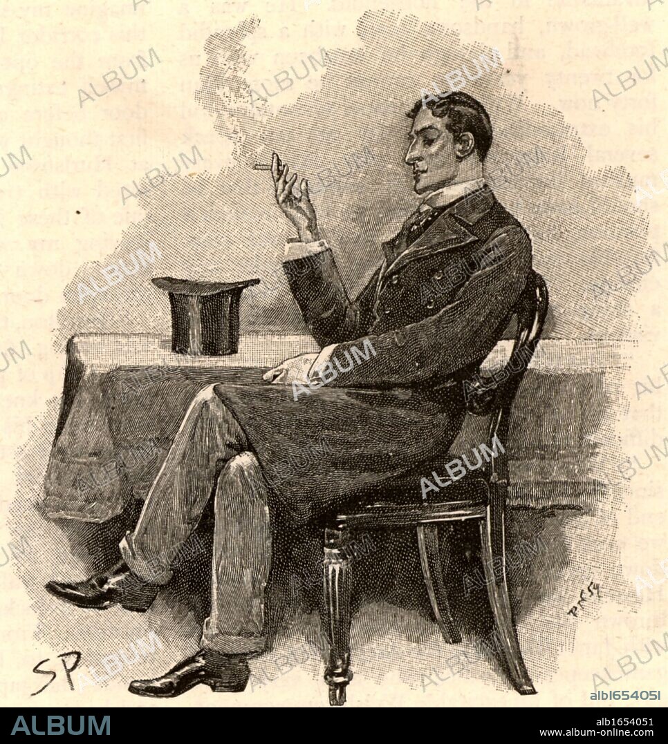 The Adventure of the Musgrave Ritual'. Reginald Musgrave, a college friend of Holmes, asking for help in clearing up the mystery of the disappearance of his butler. From "The Adventures of Sherlock Holmes" by Conan Doyle from "The Strand Magazine" (London, 1893). Illustration by Sidney E Paget, the first artist to draw Sherlock Holmes. Engraving. (Photo by: Universal History Archive/UIG via Getty Images).