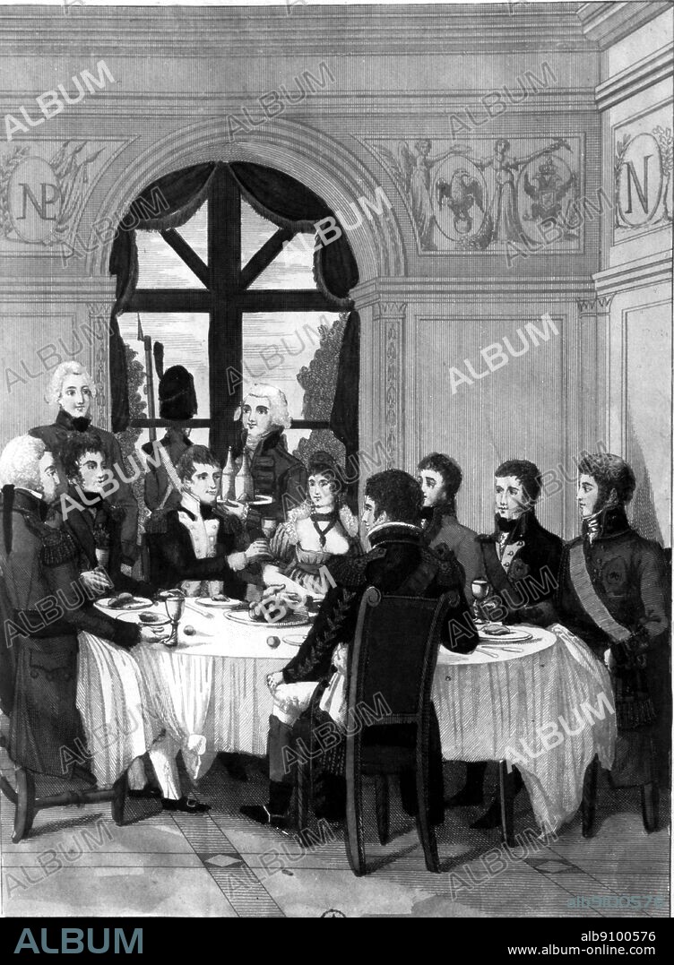 Entertaining the Tsar of Russia, the King and Queen of Prussia and Prince Constantine 1806. Alexander I, Tsar of Russia (1801-1825) and Frederick William III, King of Prussia (1797-1840).
