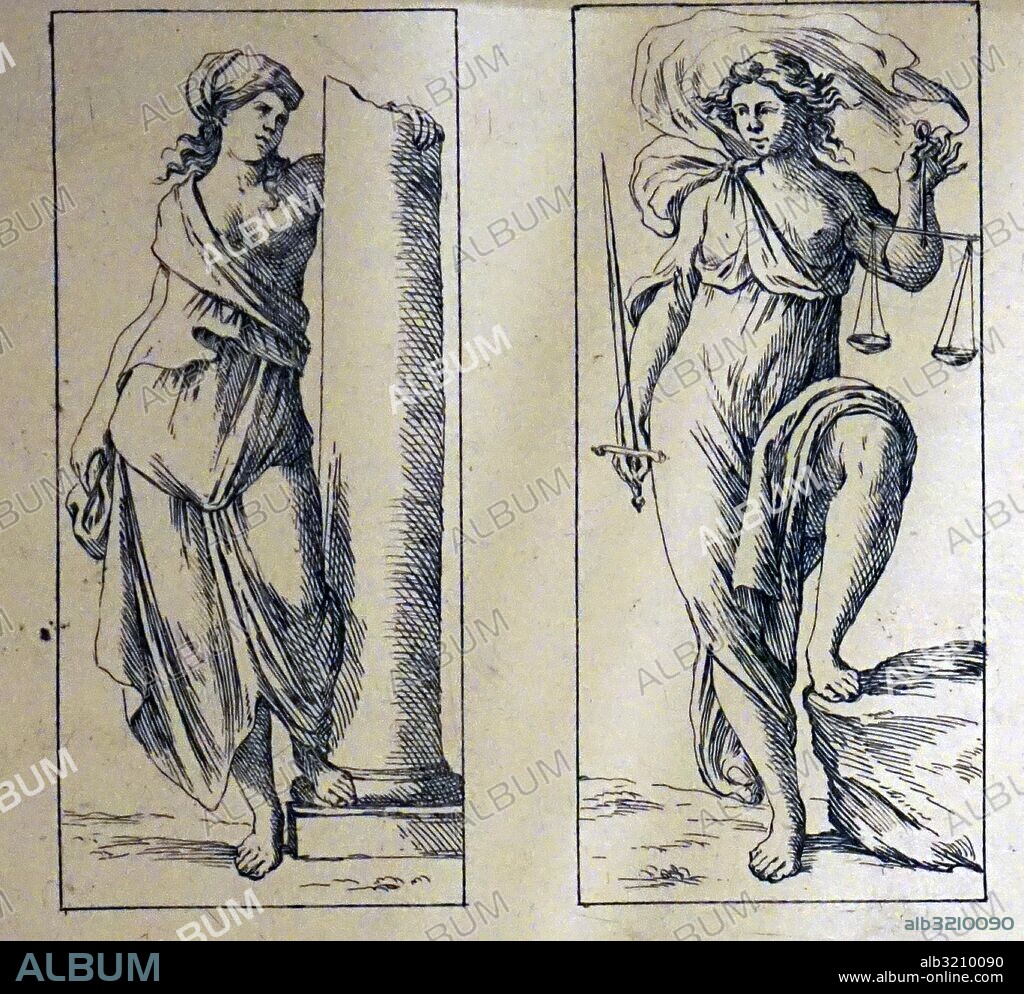 17th Century tarot cards by Giuseppe Maria Mitelli (1632-1718). Originating from Bologna.