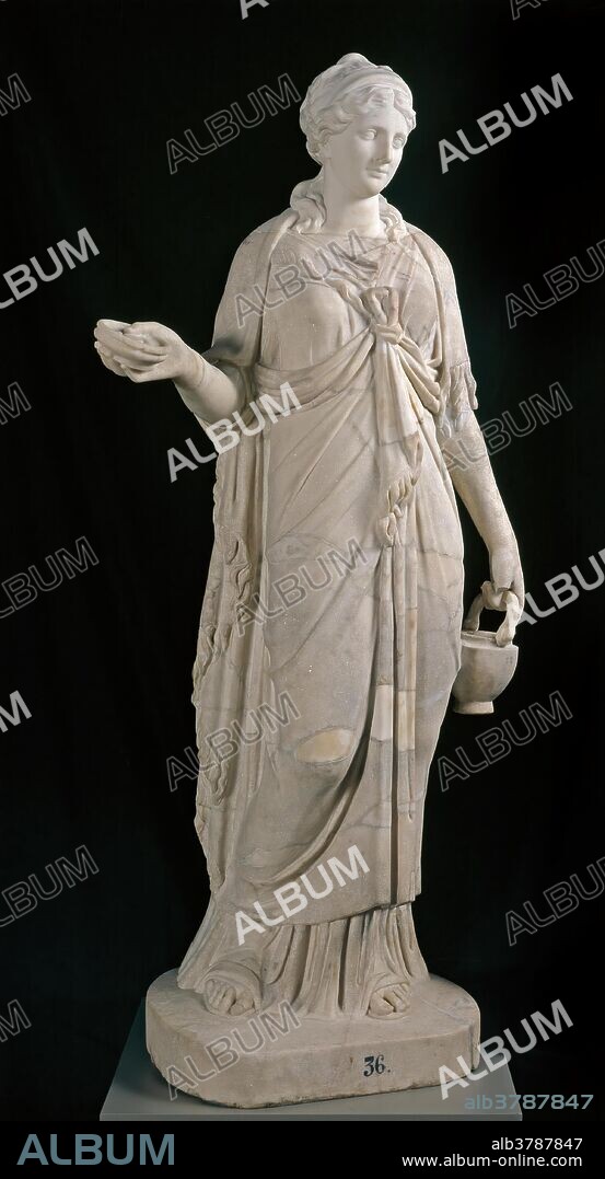 Taller romano / 'Isis'. 170 - 190. Mármol blanco, 145 x 63 cm.