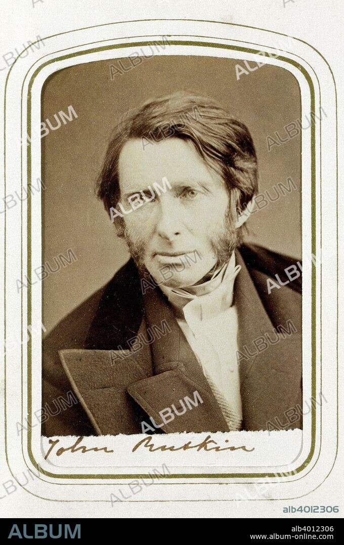 John Ruskin, English artist, poet and critic, 1865. Ruskin (1819-1900) was a supporter of the Pre-Raphaelites and an inspiration for the Arts and Crafts movement.