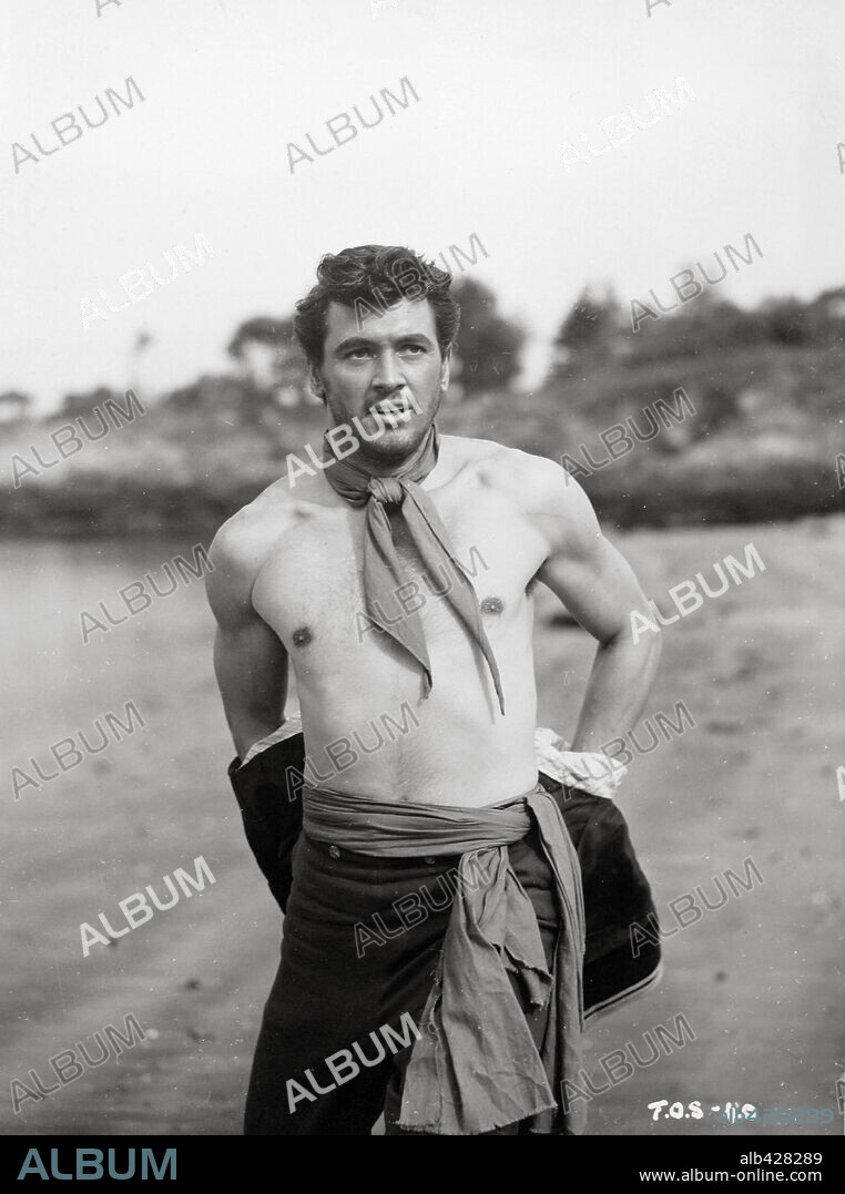 ROCK HUDSON in SEA DEVILS, 1953, directed by RAOUL WALSH. Copyright RKO.