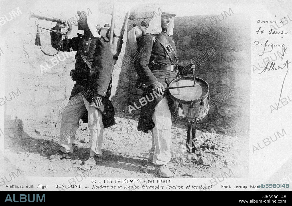 French Foreign Legion, Beni Ounif, Algeria, 1904. French postcard.
