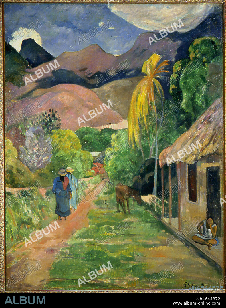 "Chemin à Papeete dit rue de Tahiti" peint par Paul Gauguin à Tahiti en 1891.Huile sur toile. Toledo, Museum of Art, don d'Edward Drumond Libbey. Credit: Coll. Bouquignaud/Kharbine-Tapabor.