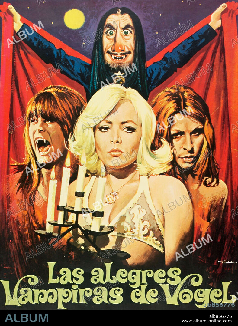 Plakat zu LAS ALEGRES VAMPIRAS DE VOGEL, 1975, unter der Regie von JULIO PEREZ TABERNERO. Copyright MUNDIAL FILMS.