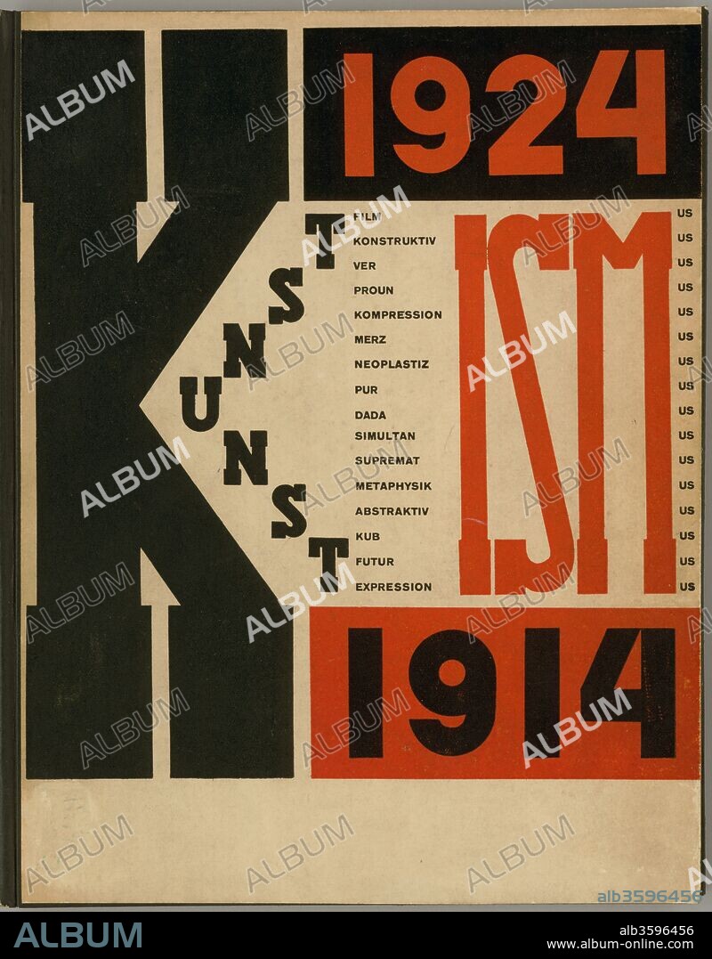 Die Kunstismen. (The Isms of Art) by El Lissitzky und Hans