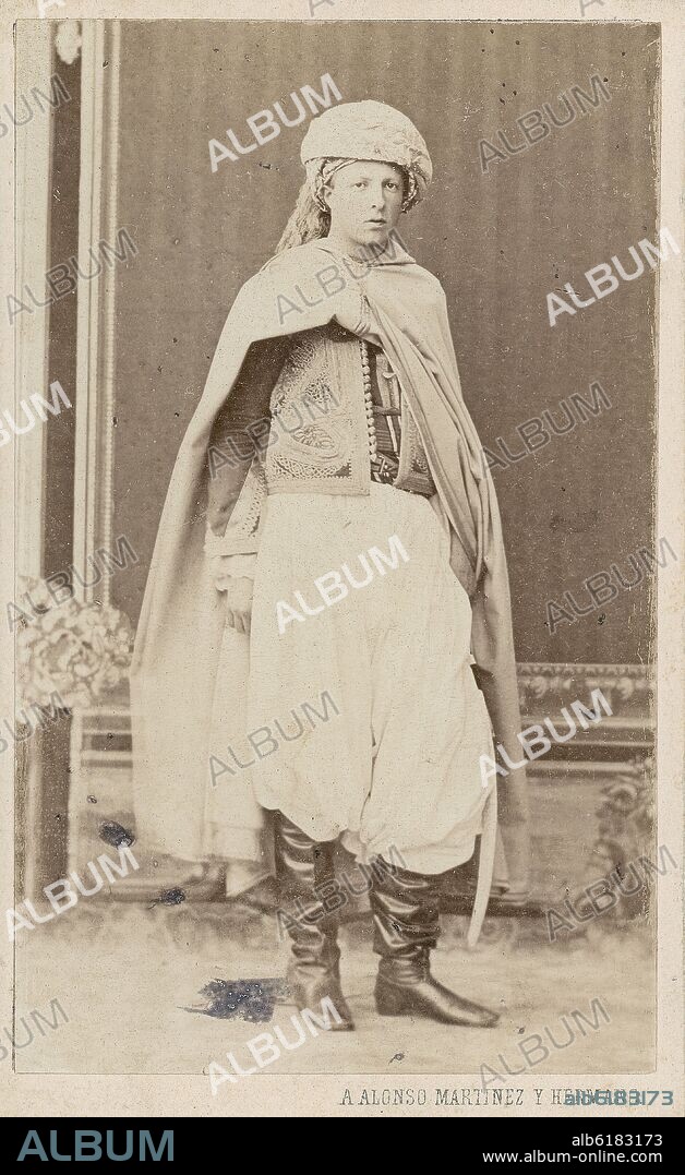 ANGEL ALONSO MARTINEZ (1825-1868). RETRATO DE GASTON DE ORLEANS CONDE DE EU (1842-1922) - FOTOGRAFIA EN BLANCO Y NEGRO - S XIX.