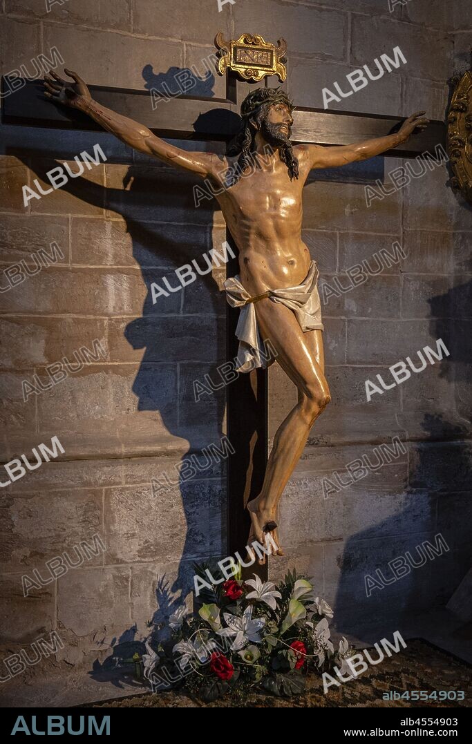 Santo Cristo de la Agonía, José Bascardo, 1628, capilla de Santa Ana, catedral de Santa María de Calahorra, Calahorra, La Rioja , Spain, Europe.