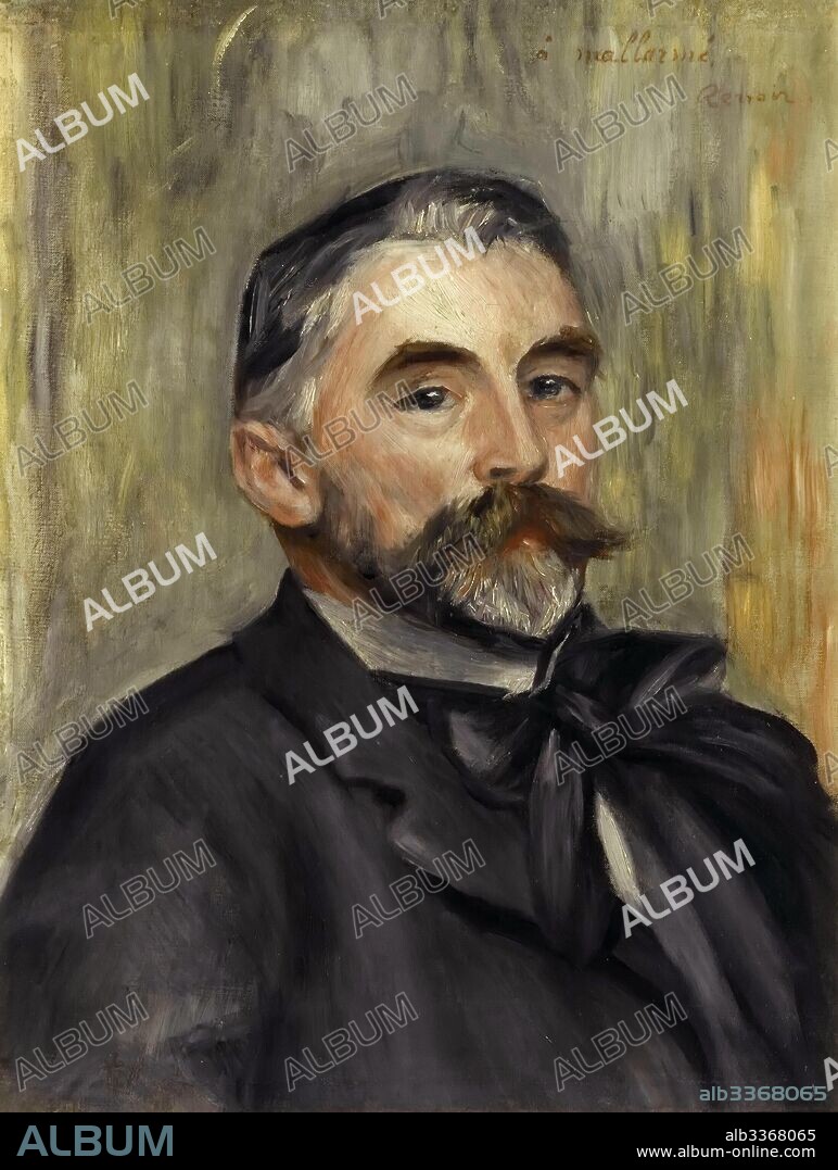 PIERRE AUGUSTE RENOIR. Portrait of Stéphane Mallarmé (1842-1898).